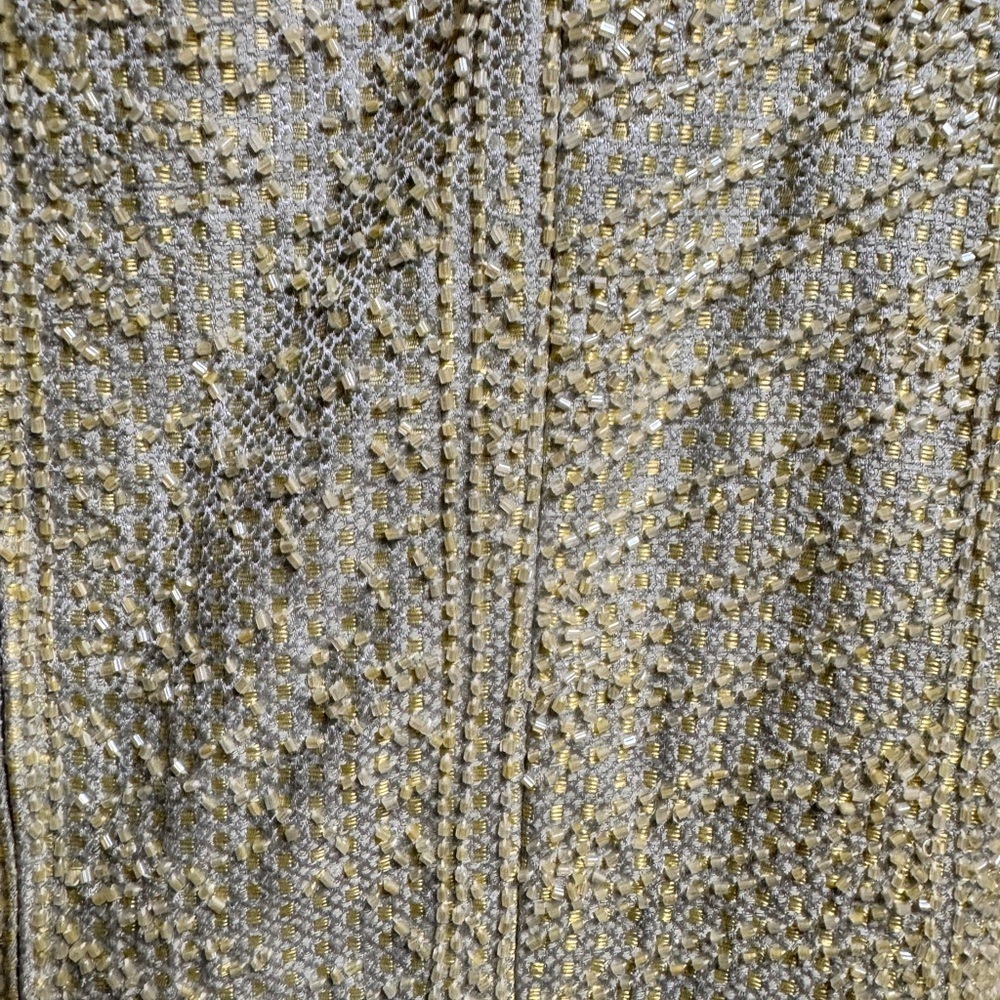 Carmen Marc Valvo Signature Sleeveless Metallic Brocade Top Size 4 - Picture 6 of 6